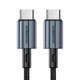 Кабель Choetech PowerSync Charging Cable USB-C to USB-C PD 60W 3A 2m Black (XCC-1015-BK) - зображення 1