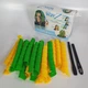Бигуди для волос спиральные с крючком 18 шт Hair WavZ, универсальный набор для завивки локонов и кучеров для длинных и средних волос, волшебные бигуди без нагрева Зелено-желтые, WZ-15 - изображение 2