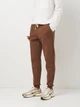 Спортивные штаны утепленные мужские ROZA 210549 S Коричневые (4824005711541) - изображение 1