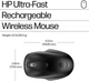 Mysz HP 510 Ultra-Fast Rechargeable Wireless Black (9C2F6AA) - obraz 7