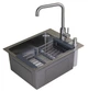 Мойка из нержавеющей стали AQUAMILL 4050 + смеситель GRAND + дозатор + решетка - изображение 4