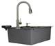 Мойка из нержавеющей стали AQUAMILL 6050 + смеситель с выдвижной лейкой + дозатор + решетка + ринзер - изображение 10