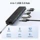 Хаб UGREEN CM219 4-Port USB 3.0 Hub (UGR-35574) - изображение 3