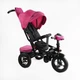 Детский трехколесный велосипед-коляска Best Trike 6088 F–701-16 со складным рулем фара музыкальная пульт розовый для девочки - изображение 1