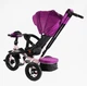 Детский трехколесный велосипед-коляска Best Trike 6088 F–736-07 со складным рулем фара музыкальная пульт малиновый для девочки - изображение 4
