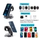 Магнітна зарядна док-станція Let's Charge зарядний пристрій 3в1 для iPhone / Airpods / Apple Watch, чорний "S" (94476748) - зображення 6