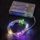 Светодиодная гирлянда "Роса" на батарейках, 2м, статический режим, 20 LED, IP44, Мультиколор - изображение 1