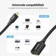 Кабель Ugreen Micro HDMI штекер to HDMI 2.0 роз'єм 4K 60Hz 3D нейлонова обплетення 25CM Black (15842) - зображення 7
