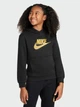 Детское теплое худи на флисе для девочки Nike K Nsw Club Flc Hdy Gold HQ0977-010 137-146 см Черное (197600425972) - изображение 1