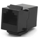 Модуль Keystone проходной в рамку 1+1 RJ45 кат.5E UTP, Black Voltronic (30343) - изображение 1