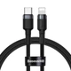 Кабель Baseus Cafule Cable Type-C to iP PD 18W 1m Gray+Black (CATLKLF-G1) - изображение 1