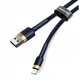 Кабель Baseus cafule Cable USB For iP 2.4A 1m Gold+Blue (CALKLF-BV3) - зображення 8