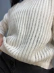 Джемпер жіночий KARON 10646 напівпрозорий реглан ажурна вʼязка косичка короткий рукав one size молочний - зображення 4