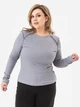 Лонгслив длинный женский Garne Roze 3042552 2XL Серый (GR2000003059560) - изображение 1