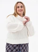 Свитер оверсайз женский Garne Jeremiah 3042451 4XL-5XL Белый (GR2000003044672) - изображение 1