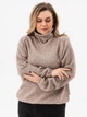 Свитер вязаный женский Garne Jeremiah 3042452 4XL-5XL Бежевый (GR2000003044719) - изображение 4