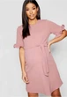 Летнее мини-платье пыльная роза Boohoo 9330 M (44) - изображение 5