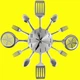 Настенные часы на кухню Fork Ложки-вилки кварцевые металлические 40 см Серебристый - изображение 1