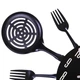 Настенные часы на кухню Fork Ложки-вилки кварцевые металлические 40 см Черный - изображение 8