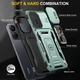Ударопрочный чехол Camshield Army Ring для Xiaomi Redmi 13C / Poco C65 Зеленый / Light Green Без бренда - изображение 7