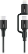 Кабель Promate PowerLink-CCi USB-C to USB-C/Lightning 1.2 м Black (powerlink-cci.black) - изображение 1