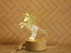 Ночник-светильник акриловый светодиодный 3D Единорог с USB питание 5 В. Белый - изображение 5