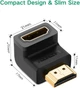 Адаптер переходник угловой HDMI-HDMI UGREEN HD112 HDMI 4K Adapter Male to Female (90°, 4K@60, HDMI 2.0). Black - изображение 3