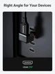 Адаптер перехідник кутовий HDMI-HDMI UGREEN HD112 HDMI 4K Adapter Male to Female (270°, 4K @ 60, HDMI 2.0). Black - зображення 5