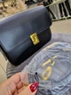 Жіноча каркасна сумка багет на магнітній застібці в чорному кольорі з натуральної шкіри (6014) - зображення 4