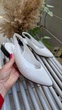 Кожаные женские белые туфли - балетки с узким носком и открытой пяткой р. 39 25.3 см (250) - изображение 3
