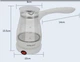Электрическая Турка кофеварка SOKANY YLW-607 0.5 л электротурка для кофе со стеклянной чашей 600 Вт Белая - изображение 2