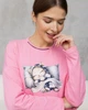 Женская пижама c брюками в снежинки Рождественское настроение Nicoletta Family look мама дочка 96824в S розовый - изображение 2