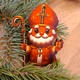 Деревянная эко-игрушка с крючками на елку Luxyart Святой Николай (DN-739) - изображение 1