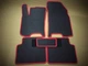 Комплект автокилимків на Chevrolet Aveo T250 2005 - 2011 чорний+червоний 5 шт - зображення 1