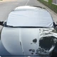 Автомобильная накидка-чехол на лобовое стекло от снега, дождя и солнца 2 x присоски - изображение 1