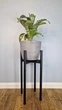 Комплект подставок 2 шт. для вазонов, цветов из дерева WoodDecor черного цвета высокая и низкая - изображение 3