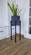 Подставка для вазона, цветов из дерева высокая WoodDecor Черная - изображение 1