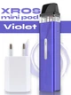 Pod система электронная сигарета Vaporesso XROS Mini Kit Violet под под электронка перезаправляемая многоразовая вапорессо иксрос мини вейп стартовый набор для вейпинга с картриджем 2 мл corex + зарядный блок ACG - изображение 1