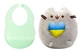 М'яка іграшка Pusheen cat S&T із серцем та Напівпрозорий силіконовий слинявчик Зелений (vol-10581) - зображення 1
