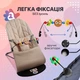 Детский шезлонг-качалка SBT group BABY Balance Soft A1 с дугой с игрушками бежевый колосок/хлопок (BBT-16-00) - изображение 4