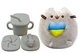 Мягкая игрушка Pusheen cat S&T с сердцем и Поильник-непроливайка МИШКА силиконовый Бежевый темный (vol-10565) - изображение 1