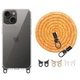 Чохол Apple iPhone 13/14 (6.1") Epic TPU Transparent Straps Orange/White - зображення 1