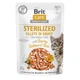 Вологий корм для кішок Brit Care Cat Sterilized 85 г, з лососем та тунцем у соусі - зображення 1