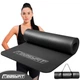 Килимок для йоги EasyFit NBR HIGH-Density 10 мм чорний (йогамат зі спіненого каучуку для фітнесу та пілатесу, мат-каремат спортивний) EF-NK10BK - зображення 1
