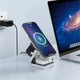 Розкладна магнітна док-станція Macsafe зарядний пристрій 3в1 для iPhone / Airpods / Apple Watch, білий (94644338) - зображення 3