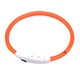 Светодиодный LED ошейник Lesko L-18 USB Orange L светящийся водоотталкивающий для собак и котов - изображение 1