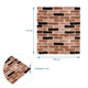 Панель стінова 3D classical brick Коричневий з чорним Sticker Wall - зображення 3