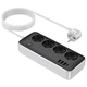 Подовжувач Hoco AC21 Sunlight (4 розетки, USB - 3 шт., Type-C, 17W/3.4A, 5V/2.4A, 2500 Вт, 3 метри, європейська вилка, захист від навантаження/короткого замикання) - Чорний - зображення 2