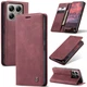 Чехол книжка Caseme с магнитом для Xiaomi 14T бордовый - изображение 2