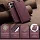 Чехол книжка Caseme с магнитом для Xiaomi 14T бордовый - изображение 6